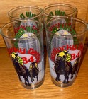 Lot Of 4 - 1984 Kentucky Derby Glass Horse Racing Churchill Downs