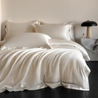 Natural Mulberry Silk Bedding Sets Quilt Duvet Cover 2 Pillowcases Flat Sheet