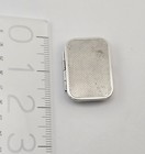 Vintage Sterling Silver Engine Turned Hinged Pill Box Slim Case - 18 8g