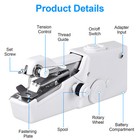 35pcs Mini Portable Handheld Sewing Machine Electric Quick Stitch Diy Repair Kit
