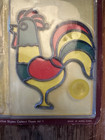 Vintage Make It And Bake It Stained Glass Sun Catchers Sealed Diy Craft Rooster