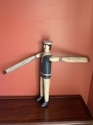 Antique American Wooden Painted Whirligig Sailor Folk Art