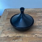 Appolia French Ceramic Flame Top Tajine Baker 12 5 X 11  2 25 Quart Matte Black