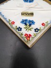 Vintage 2 Embroidered Nos Floral Handkerchief Hanky Made Switzerland Appenzell