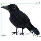 Atdawn 6 Pack Halloween Black Feathered Crows  Realistic 6 Crows 