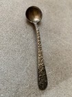 3 75    Vintage S  Kirk   Son 925 Sterling Silver Repousse Salt Spoon 15 2g