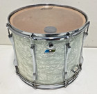 Ludwig 15  Wmp Marching Snare Drum With B o Badge   1102481 White Marine Pearl