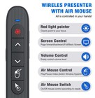 Wireless Presenter Remote With Air Mouse Control  Rechargeable Usb Presentati   