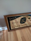 Vintage Lowenbrau Beer Mirror Sign 33x21 Bar Advertising 