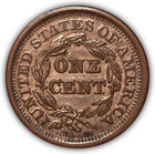 1851 Braided Hair Large Cent Choice Almost Uncirculated Au  Coin  21301