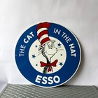 Vintage Esso    the Cat In The Hat    Rare Dr  Seuss Heavy Metal Sign - 19 7   50cm 