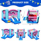 Inflatable Bounce House 3-in-1 Elephant Theme Inflatable Castle Without Blower