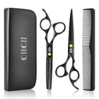 Professional Hair Cutting Scissors Set - 6 7  Shears Kit For Home Salon   Barber