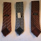 Vintage Kolt   100  Silk Necktie Lot Of 3 Geometric Patterns One Nwt  95