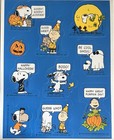 Lot Of 7 Halloween Snoopy Woodstock Peanuts Greeting Cards   Stickers Vintage