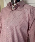 Express Men Size L 16 16 5 Pink Long Sleeve Button Down Dress Shirt Slim Fit