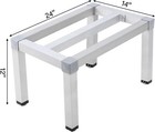 Aluminum Dunnage Rack 24  X 14  X 12  Low Shelf For Storage Off The Floor