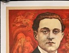 Professeur Leno Illusionniste Magician Original Linen Backed Poster From 1926