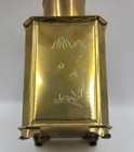Chinese Etched Brass Tea Caddy Mt Fuji Birds Lidded Vintage Made In Hong Kong 