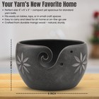 Hind Handicrafts Premium Wooden Yarn Bowl Handmade Indian Rosewood Yarn Holder