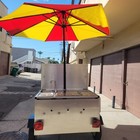Mobile Hot Dog Cart Trailer Concession Food Vending Stand Kiosk Vendor Hotdog