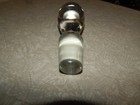 Vintage Heavy Clear Glass Teardrop Decanter Bottle Stopper  Stopper Only 5 3 8 