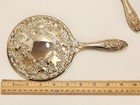 Vtg Silver Plated 3 Piece Repose Vanity Set  Hand Mirror Long Comb   Hair Brush