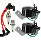 2x Ignition Coil  spark Plug  wires Kit For Johnson Evinrude 1 5-40hp 1968-1990