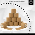12-rolls 2  X 15ft Cohesive Self Adhesive Bandage Rolls Wrap Medical Wound Tape