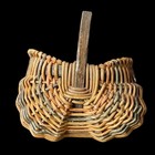 Vintage Tri Color Buttocks Basket Egg Gathering Farmhouse Primitive 7 5    Wide