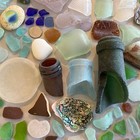 Genuine Beach Sea Glass - 1 And 1 2 Pounds W  Sea Marble Surf-tumbled Mendocino