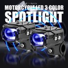 2x 100w 10000lm Led Motorcycle Driving Fog Spot Light Auxiliary Lamp White amber