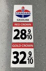 Standard Gasoline Sign 3 Piece Vintage Reproduction 1950s Prices Pump Gas Oil