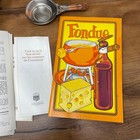 Le Creuset Vintage Orange Enamel Cast Iron Fondue   Forks No Pot 6471 Nob Unused
