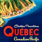 Chateau Frontenac 1950 Quebec Canada Vintage Poster Print Retro Style Wall Art