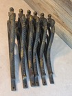 Antique Victorian Cast Iron Curtain Drapery Rod Brackets Set  6  Medieval Gothic