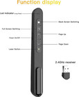 Presentation Clicker Wireless Presenter Laser Pointer For Presentations Black 