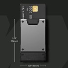 Mens Wallet Slim Metal Card Holder Cash Strap Minimalist Pull Tab Wallet For Men