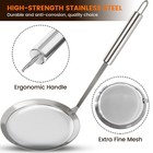 New Fine Mesh Skimmer Spoon  Professional 304 Stainless Steel 3 Pack  Silver 
