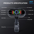 Rechargeable Clip-on Tuner For Guitar Bass Ukulele With Chromatic Mode