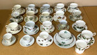 Lot Of 21 Holiday Holly Theme Tea Cup   Saucers Lenox Grafton
