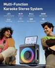 Portable Karaoke Machine With 2 Wireless Microphones And Bluetooth Speaker