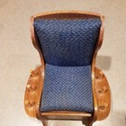 Vintage Grandma s Rocking Chair Pin Cushion With Utility Drawer In Blue- 