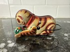 Vintage Collectible Tin Litho Wind-up Toy - Rolling Cat China Made No Key