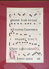 Medieval Gregorian Chant Manuscript Leaf  Music 15th   16th Century  Framed