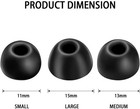 Replacement Eartips For Beats Studio Buds fit Pro studio Buds   Black