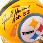 Jack Ham Signed Hof 88 Inscription Pittsburgh Steelers Throwback Gold Speed Mini