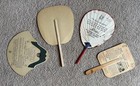 4 Vintage Advertising Hand Fans