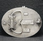 We13167 Amazing Vintage 1982   flying Eagle   Animal Artwork Pewter Belt Buckle