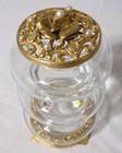 Vintage Matson Ormolu Filigree Glass Jar Vanity Set
